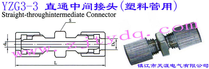 YZG3-3 ֱͨg^(Ϲ)Straight-through Intermediate Connector