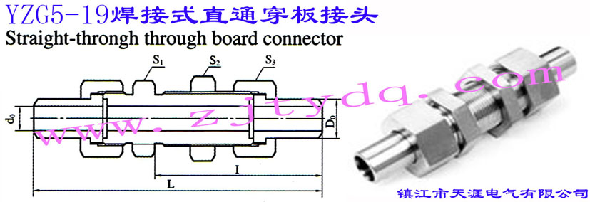 YZG5-19 ʽֱͨ^Straight-through Through-board Connector